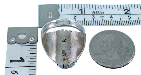 Navajo Howlite Ray Jack Sterling Silver Ring Size 8-1/2 LX112804